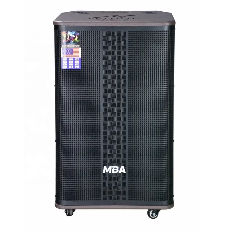 Mba Usa Supply Dubbele 15 Inch Speakers 1000W Aangedreven Mdf Hout Actieve Fase Spreker