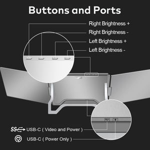 Monitor Portátil de 14 Pulgadas para Laptop, 1200P IPS USB C, Pantalla Dual, para Negocios, Juegos, Oficina, Programación, Pantalla Externa - Product Image 5