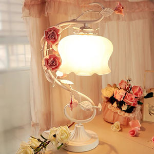 Wholesale Modern Creative Romantic Contemporary Design <b>LED</b> Glass Bedside Lamp AC Powered Eco-Friendly Flower Table <b>Light</b> - Product Image 1