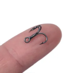 1 OUTKIT 10 chiếc 3x BLOOD SLOT Mạnh mẽ siêu sắc nét Móc <span class=keywords><strong>treble</strong></span> tròn chống gỉ Thép carbon cao 10-18 #   Móc câu ba ngạnh - Product Image 6