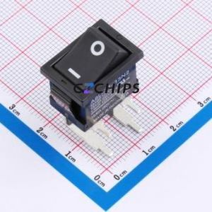 A8L-21-13N2 Rocker Switch Switch ( Pin Style: PC Pin )( Rocker Color: Black )( Rated Current: 10A ) - Product Image 1