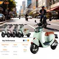 Bicicleta Eléctrica con Motor de 400W y Pedales, 48V, Resistente al Agua IP65, Alcance de 75km