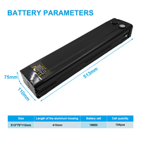 Vente d'usine Batterie de scooter électrique Lithium Silverfish 18650 36V 48V 52V 15Ah 18Ah 20Ah Batterie de vélo électrique 750W 1000W