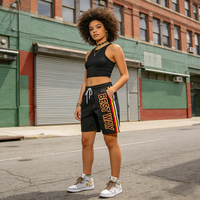 Ropa Urbana de Verano para Mujer, Sin Marca, de Cintura Alta, Holgada, Transpirable, Ecológica, con Logotipo Personalizado por Transferencia Térmica