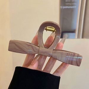 Pinza de Pelo Minimalista con Lazo Grande para Mujer, Novedad 2024, Elegante Hecha a Mano para Peinados, Pinza de Tiburón de Alta Gama para la Nuca, Otoño Invierno - Product Image 5