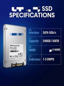 พร้อมจัดส่ง PM893 MZ7L3480HCHQ-00A07 ฮาร์ดดิสก์ SSD ภายในขนาด 480GB 2.5 นิ้ว SATA TLC สำหรับเซิร์ฟเวอร์ - Product Image 5