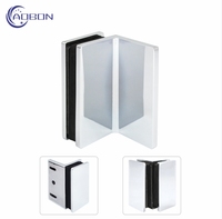 Pince de porte en verre de douche 90 degrés avec couvercle décoratif moustiquaire de porte en verre de salle de bain pince de sécurité en laiton