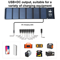 Sunpower Panel Surya Portabel Lipat, Pengisi Daya Panel Surya Mono 10W 20W 28W 42W untuk Luar Ruangan Bepergian