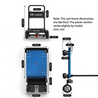 Carro de Herramientas Eléctrico Plegable Comercial B2B, Capacidad de Carga de 200 kg, Carro de 4 Ruedas con Autoequilibrio, OEM para Uso en Almacenes