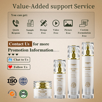 Logo personnalisé 4 pièces kit de luxe pour le visage en or hydratant éclaircissant raffermissant anti-rides vieillissement Peptides rétinol ensemble de soins de la peau