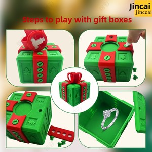 Divertida Caja de Regalo de Navidad de Plástico, Juguete de Rompecabezas Desmontable con Tornillos Irritantes, Contenedor de Dinero, Novedoso y Práctico para Bromas - Product Image 3