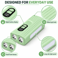 Lampe torche LED rechargeable Z838 avec batterie 18650, corps vert, IP44, ABS, magnétique, certifiée ROHS, lumineuse