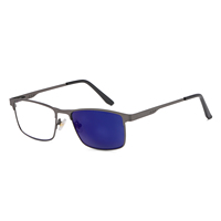 Lunettes photochromiques pour hommes, verres rectangulaires, anti-lumière bleue, lunettes de soleil photochromiques