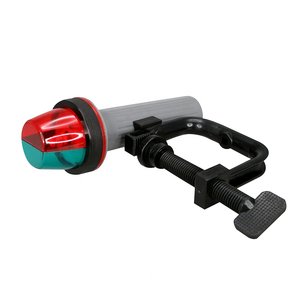 Barco marino LED portátil bicolor Puerto estribor inflables luz de navegación con pilas WC-montaje de abrazadera - Product Image 6