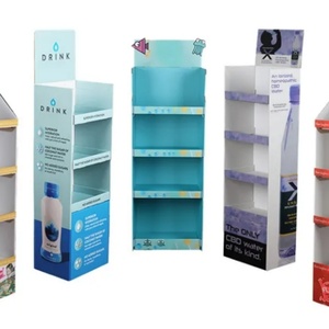 Wholesale Custom Template Cardboard Corrugated Floor <b>Display</b> Stand Pop up Kraft Paper <b>Display</b> <b>Rack</b> - Product Image 6