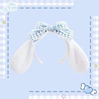 Bandeau en peluche pour chien, mignon, grande oreille, avec nœud en maille, décoratif, pour enfants, filles, lapin, longues oreilles