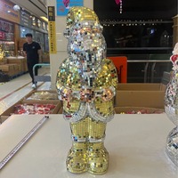 Spiegel-Discokugel Nussknacker Weihnachts- & Abschlussfeier-Dekoration Glänzende Schaum- & Glasfigur 40/70cm Umweltfreundliche Heim-Party-Deko