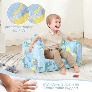 Mini comprimé confortable enfant 2-en-1 en peluche pliant enfants lecture canapé-lit chaise enfants chambre jouant canapé chaise pour garçons salon - Product Image 6