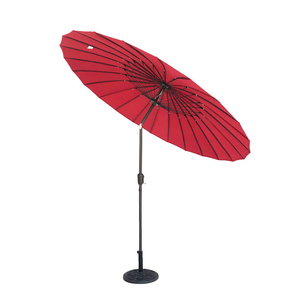 Parasol de jardin extérieur rouge personnalisé avec logo, rond, sombrillas de - Product Image 1