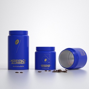 Reusable Cylinder sealed <b>Coffee</b> Powder Tin Can Packaging Aluminum Food Tin Can Coffe Tins Custom Aluminum Cans - Product Image 2