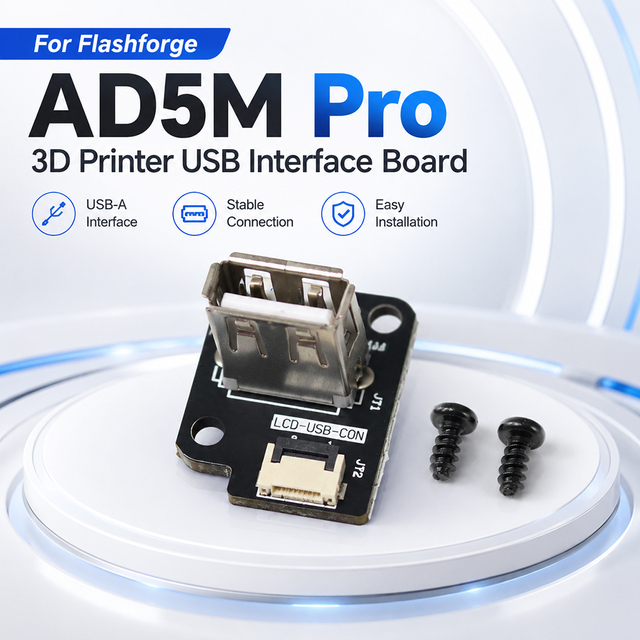 USB Interface Board for Flashforge AD5M Pro 3D Printer USB a Port Replacement Part with Cable Replacement