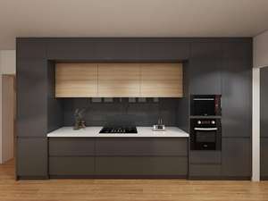 Mueble de Cocina Elegante en Tono Oscuro y Madera - Product Image 2