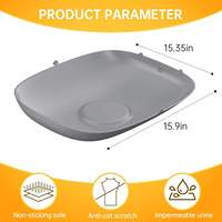 Tapis de litière pour chat en silicone Tonepie Ti+ - Accessoire de remplacement imperméable pour litières auto-nettoyantes faciles à utiliser