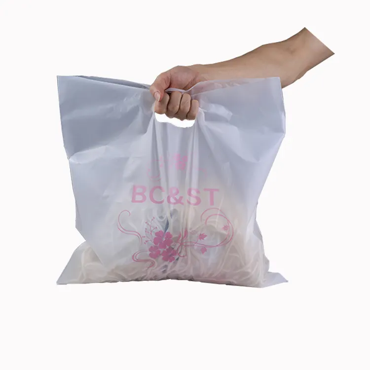 Hot Selling Custom Logo Size Waterproof Bags Plastic Shopping Bag You Custom Logo Plastic Shopping Bag with Handle