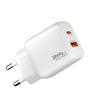 อะแดปเตอร์แปลงไฟโทรศัพท์มือถือ 38W USB A+C PD ชาร์จเร็วพิเศษ QC 3.0 พร้อมหัวชาร์จ USB-C 20W สำหรับติดผนัง - Product Image 4