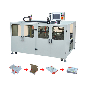 Bandeja de cartón para pizza completamente automática Máquina plegable de caja de avión erector de cartón corrugado anterior - Product Image 1