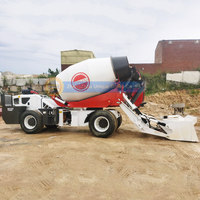 Camion malaxeur à béton à benne plate avec chargeur automatique, prix du camion malaxeur à béton autochargeur 4m³