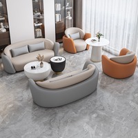 Ensemble de salon de bureau d'affaires avec table de chaise de canapé pour la négociation de réception ou la détente-peut accueillir trois personnes