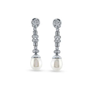 Exquisite <b>Long</b> Drop Diamond <b>Earrings</b> Featuring Sparkling Stones For Elegant Formal Or Casual Occasions From Indian Supplier - Product Image 2