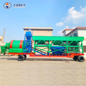 Corey Hot <b>Sale</b> Mobile Concrete Batching Plant <b>Cement</b> Silo System Drum Automatic Computer Control High Production Efficiency <b>for</b> - Product Image 1