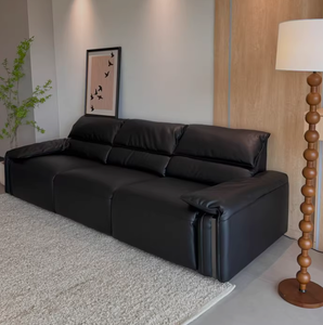 Sofá Cama Modular Extensible <span class=keywords><strong>Motorizado</strong></span> Eléctrico de Cuero Genuino de <span class=keywords><strong>3</strong></span> <span class=keywords><strong>Plazas</strong></span>, Conjunto de Sofá Seccional Moderno para Sala de Estar de Villa, Inteligente y Funcional - Product Image 1