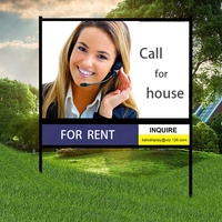 Poteau d'angle en métal en forme de H pour panneau publicitaire extérieur de terrain immobilier