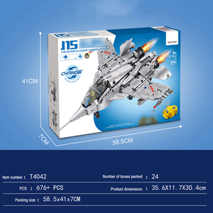 2in1RC <strong>Car</strong> Plane Airplanes Remote Control Aircraft <strong>RC</strong> Airplane <strong>Kit</strong> J15 Fighter Jet <strong>DIY</strong> Building Block Kids Educational Toy - Product Image 2