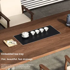 Nouvelle <span class=keywords><strong>table</strong></span> à thé multifonctionnelle en <span class=keywords><strong>bois</strong></span> massif de style chinois, couleur noyer, grand <span class=keywords><strong>plateau</strong></span>, pour la maison et le bureau, <span class=keywords><strong>plateau</strong></span> pour préparer le thé - Product Image 4