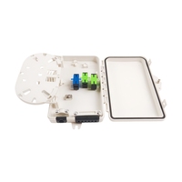 Caja de Distribución de Fibra Óptica FTTH de 6 Núcleos con 6 Adaptadores SC APC UPC, Caja Terminal FDB para Exteriores Resistente al Agua IP65