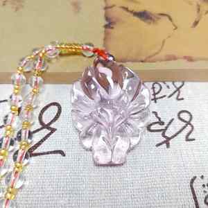 สร้อยคอจี้รูปจิ้งจอกเก้าหางสไตล์จีนโบราณ ทำจากหยกและแคลซิโดนี - Product Image 6