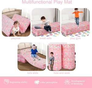 Tapis de jeu pour bébé pliable, épais, sûr et durable, fabriqué par un fabricant de jouets pour enfants, avec rembourrage en mousse portable pour les tout-petits - Product Image 4