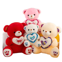 Boneka Teddy Bear Grosir untuk Hari Valentine, Mainan Plush Lucu Menyala, Hadiah Natal, Ulang Tahun Anak, Isi Kapas PP Super Lembut, Penghilang Stres