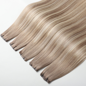 Volume di alta qualità Genius Weft <span class=keywords><strong>Hair</strong></span> extension naturale 100% russo capelli umani cuticola allineato Remy Light Light per Balayage - Product Image 2