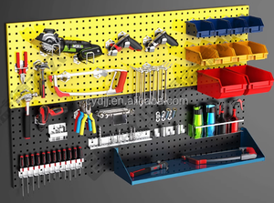 Kim loại Pegboard Treo Tường Tổ chức hiển thị đứng móc phụ kiện menu treo bảng, kích thước lớn hiển thị - Product Image 4