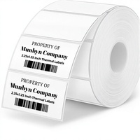 Étiquettes autocollantes thermiques non couchées 2,25 x 1,25 po, blanches, en papier pour codes-barres, pour imprimantes thermiques directes, usage professionnel