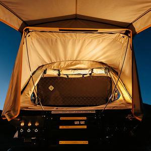 Carpa de techo plegable para 4 personas, de aluminio, con apertura lateral, para acampar al aire libre. - Product Image 2