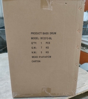 Marching Bass Drum -22*12 "Pouces avec Ceinture et Maillets Bleu 24*12" Pouces avec Ceinture et Maillets Vin Rouge