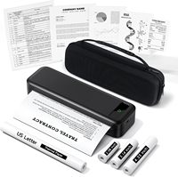 Portable sans fil pour imprimante thermique Bluetooth petit Mobile 1SET :WITH1Case 4 rouleaux de papier thermique Kit 8.5 \ "X 11 \" US Letter A4