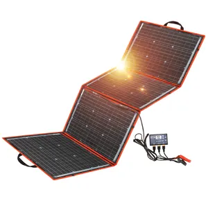 Gấp panel năng lượng mặt trời 160W etfe gấp có thể gập lại xách tay panel năng lượng mặt trời linh hoạt Tấm pin mặt trời cho xe