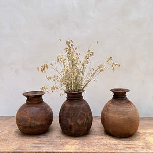 Macetas y macetas negras nepalesas Vintage de estilo rústico, diseño clásico para uso en interiores y exteriores para manualidades de jardín en el hogar - Product Image 1